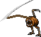 Tobol: rolls around in ball form, then quickly unfurls and attacks! Really cool looking.