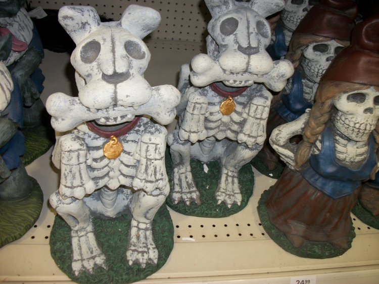 the halloween lawn garden section included a number of spooky outdoor statues the cutest of which had to be these skeletal dogs eager to play fetch with - Menards Halloween Decorations the halloween lawn garden section included a number of spooky outdoor statues the cutest of which had to be these skeletal dogs eager to play fetch with - Menards Halloween Decorations
