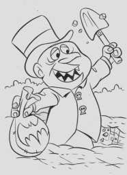Whatever he's burying, it's probably much more sinister than bats.