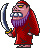 ??? - only one exists. Stands amidst the gaki swarms, twirling his sword.