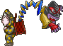 Nezumi otoko - (but not YOUR nezumi otoko. Some other nezumi otoko) lets his backpack..springy..guy..do the attacking.