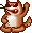 Tanuki - throws glowing symbols as it drums its belly.