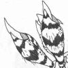 Kainsword's Leucochloridium monster is all ready to pound the crap out of a masked superhero.