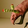 A gorgeous sculpture of an alien beast infected by its own brain parasites!