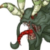 Daimera (one of the best artists I know!) sent me this amazing,terrifying Leucochloridium mutant!