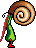 These bugs stand in place and roll their giant snail shells, which return to them automatically.