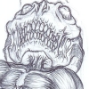This detailed Nuckelavee is particularly unnerving with its limp neck, staring eyes and massive arms!