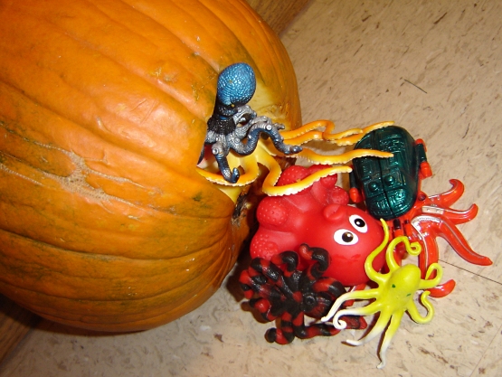 I just couldn't go through life without having a giant pumpkin shit cephalopods.