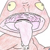 Both comical and creepy, I really like the slimy, detailed mouth and bulging eyes.