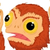 A crazy little monkey-like guy with glassy, lizardlike eyes~