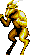 Gory Goat - bounces back and forth, punching.