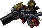 Looks like a chunk of garbage, but appears to have wriggling flesh underneath. Slides along rails and shoots.