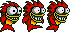 These psychotic fish chase after you on land or in water. They take two hits to kill and almost always manage to hurt you. I hate them more than I have ever hated an enemy in any game.