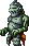 These floating armored guys are invincible from the front and passive until threatened.
