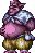 This guy has you play a skull-smashing, whack-a-mole type game.