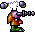 Cute, cute, cute little aliens with rayguns for HEADS!