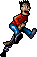 A puny human having way too much fun on a pogo stick.