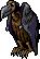 Giant buzzards that swoop from one perch to another.