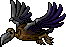 Giant buzzards that swoop from one perch to another.