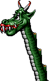 Goofy firebreathing dragon heads that rise in and out of lava.