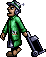 Some stupid-looking guy who smacks you with his bag.