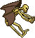 Flying skeletons from a stage that resembles hell. How fun!