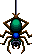 Spiders found in many levels. They drop down on you.