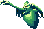 Floating ghosts that chase you.