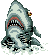 Sharks that attack when you fall in the water of the pirate world! Yay sharks!