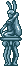 Haunted playboy bunny statue things.