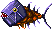 Evil floating fish that spit tinier fish.