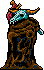 These bull-skull heads just stand in place and hack with their swords, until they're attacked...