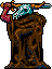 These bull-skull heads just stand in place and hack with their swords, until they're attacked...