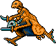 I love these weirdos. They throw knives and can take a ton of damage.