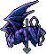 Flying purple demons with spears
