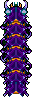 Wormlike insects that slither through the air. They emerge from holes near the end of the final stage.