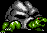 A turtle walking. They are vulnerable in this form but they can fire bullets.