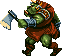 Gamorrean guards either charge or throw axes