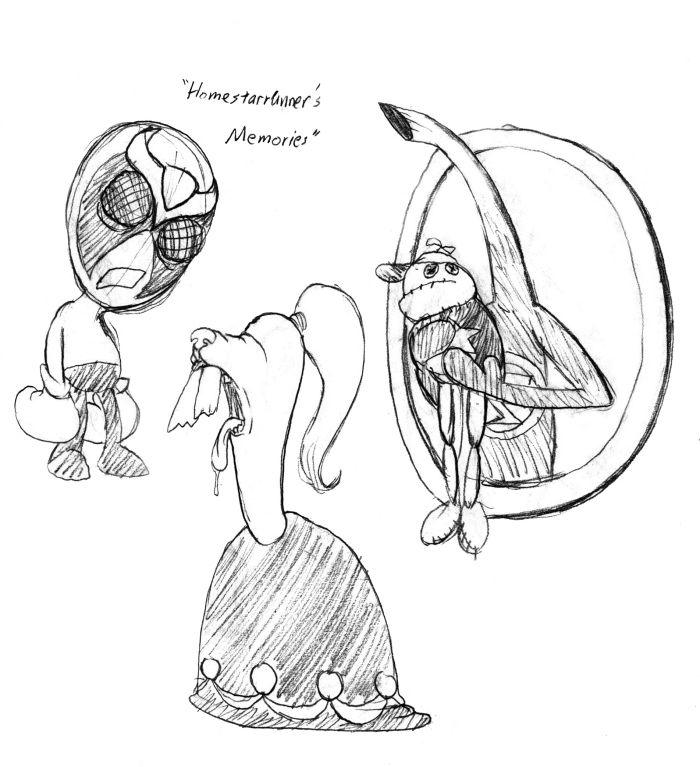 Made some Homestar Runner weirdcore/dreamcore images (cw: realistic eyes in places realistic eyes should not be) : r/HomestarRunner